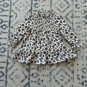 Mayoral Black and White Animal Print Dress